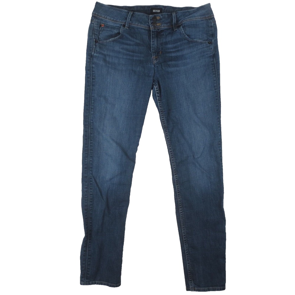 Hudson Jeans Womens 31 (34x30) Blue Collin Flap Pocket Skinny Stretch Denim